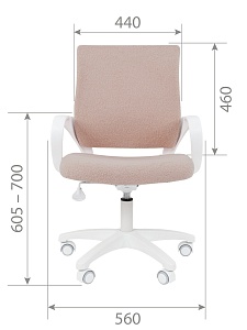 Детское компьютерное кресло CHAIRMAN KIDS 103 LT, ткань букле barni, зефир, пластик белый
